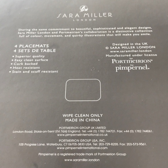 Pimpernel, 4 placemats, Sarah Miller’s design. NWT - Picture 6 of 6